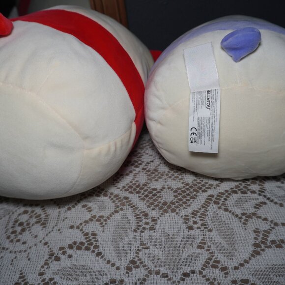 Squishmallows 12"  Prescott Purple Panda Penelope 15" Plush Red Panda Valentine - Picture 4 of 6